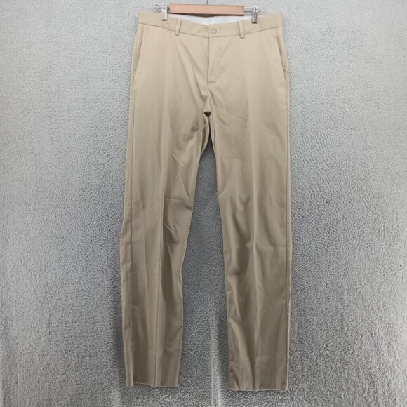 Nike Golf Pants Mens 36x34 Beige Khaki Essential Flex Unhemmed‎ Trousers Dri-Fit - Picture 1 of 10